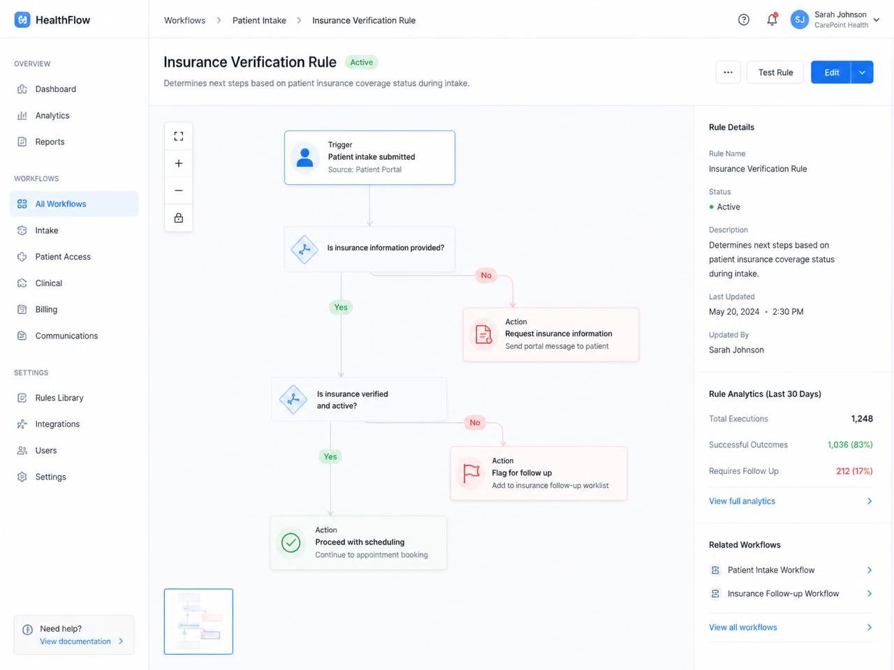 Nexal CareSense interface